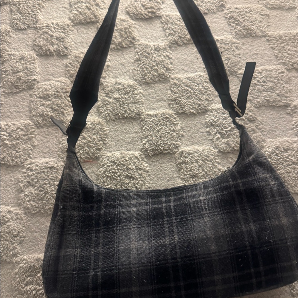 Ferragamo Shoulder Bag Wool Gray Auth bs21555 check my d e p o p for better $$